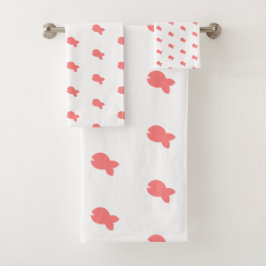 魚の繰り返し子供ベビー白湯タオルセット バスタオルセット