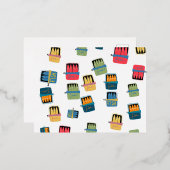 魚の缶詰はがき 箔シーズンポストカード (正面/裏面)