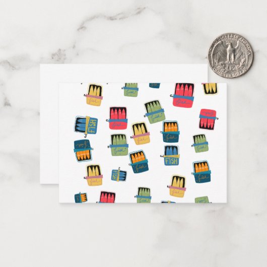 魚の缶詰 ノートカード (正面/裏面インサイチュ)