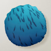 魚の群れ ラウンドクッション (裏面)