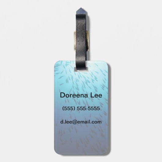 魚の群れ ラゲッジタグ (裏面縦)