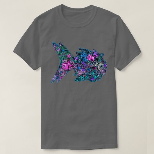 魚の群れ Tシャツ (デザイン正面)
