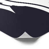 魚の航海のストライプのシルエット | ポスター (角)