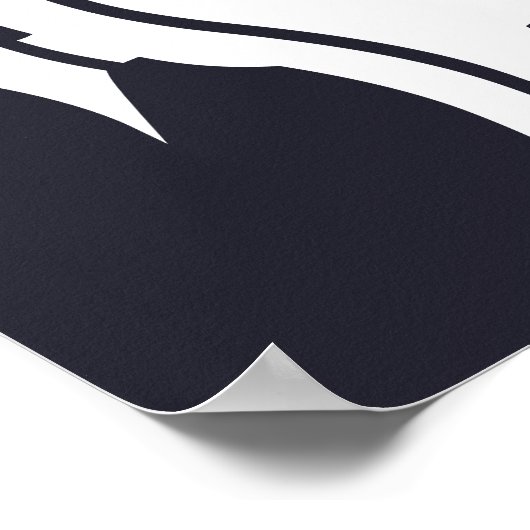 魚の航海のストライプのシルエット | ポスター (角)