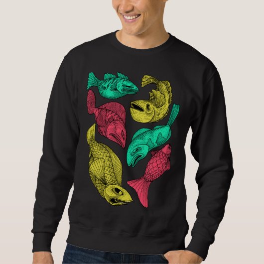 魚の色 スウェットシャツ (正面)