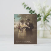 魚の花ビクトリアンカップルPoisson d'avril ポストカード (スタンド正面)