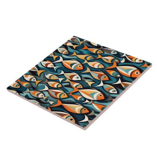 魚の芸術の学校デコスタイル タイル (側面)