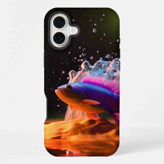 魚の芸術スマホケース iPhoneケース (裏面)