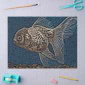 魚の芸術的切り離し 薄葉紙 (クラフト)