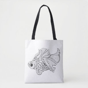 魚の落書き2 トートバッグ