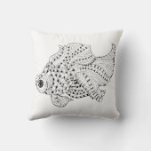 魚の落書き クッション (裏面)