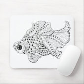 魚の落書き マウスパッド (マウス)