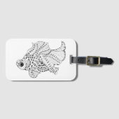 魚の落書き ラゲッジタグ (正面横)