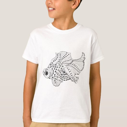 魚の落書き Tシャツ (正面)