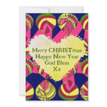 魚の葉黄色マゼンタ緑のクリスマス