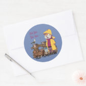 魚の話をここに語る – 釣り人の老人 ラウンドシール (封筒)