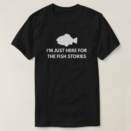 魚の話を聞きに来ただけだ | 氷魚釣り Tシャツ (デザイン正面)