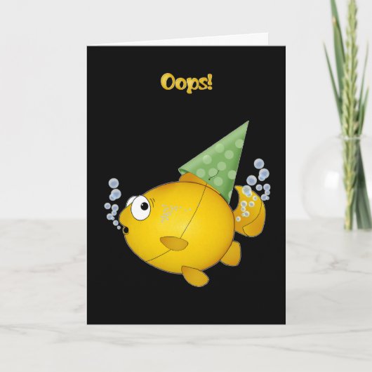 魚の誕生日の根っこ！ カード (正面)