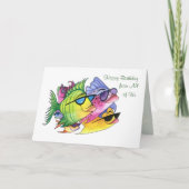 魚の誕生日カード カード (正面)