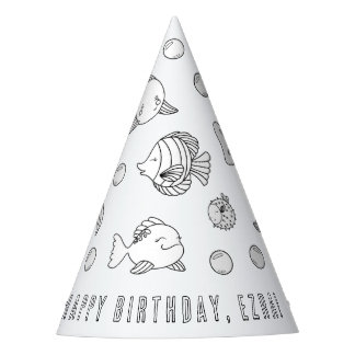 魚の誕生日パーティー – 色あなたのパーティー帽子 パーティーハット