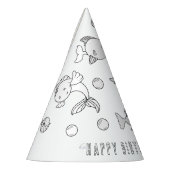 魚の誕生日パーティー – 色あなたのパーティー帽子 パーティーハット (左)