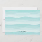 魚の誕生日招待状(男の子)と泡 招待状 (裏面)