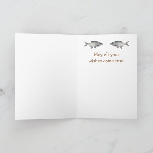 魚の誕生日 カード (内部)