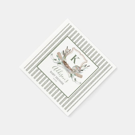 魚の赤ちゃんシャワーの招待状 スタンダードカクテルナプキン (角)