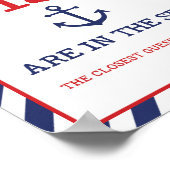 魚の赤ちゃんシャワーの航海のゲームのサイン数を推測する ポスター (角)