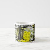 魚の走り書きの傷 エスプレッソカップ (正面)