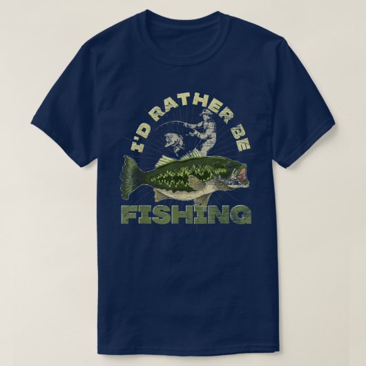 魚の趣味IDむしろ魚釣り棒釣おもしろいり Tシャツ (デザイン正面)