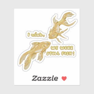 魚の進化おもしろい金魚 シール