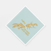 魚の進化おもしろい金魚 スタンダードランチョンナプキン (角)