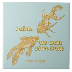 魚の進化おもしろい金魚 タイル