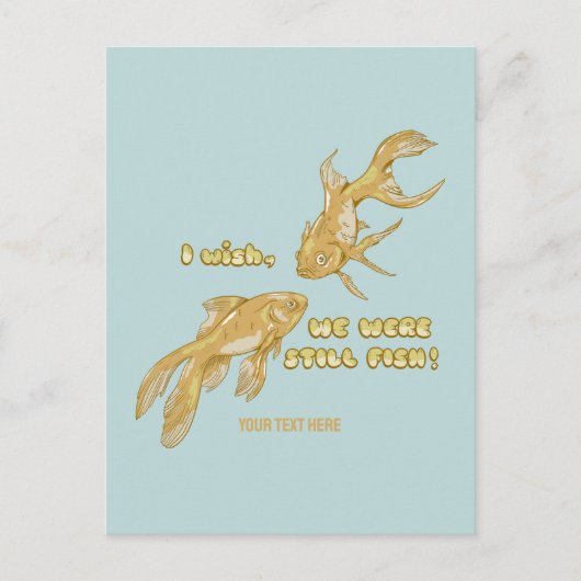 魚の進化おもしろい金魚 ポストカード (正面)
