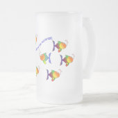 魚の違うマグ – 選択スタイルと色 フロストグラスビールジョッキ (正面右)
