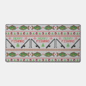 魚の醜いクリスマスセーター デスクマット (正面)