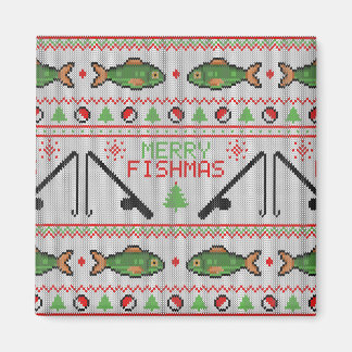 魚の醜いクリスマスセーター マグネット