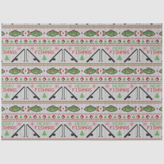 魚の醜いクリスマスセーター 薄葉紙 (正面)