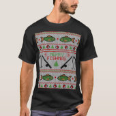 魚の醜いクリスマスセーター Tシャツ (正面)