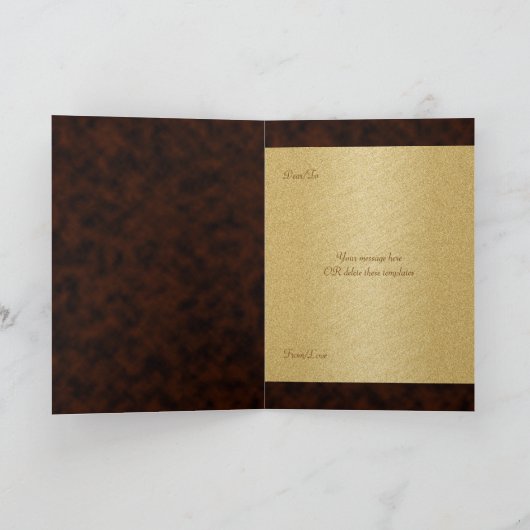 魚の金ゴールド男らしの枠 サンキューカード (内部)