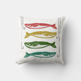 魚の針付きカラーリング クッション