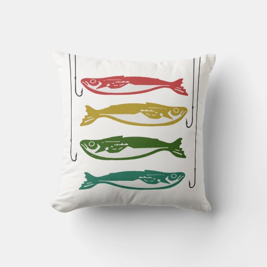 魚の針付きカラーリング クッション (正面)