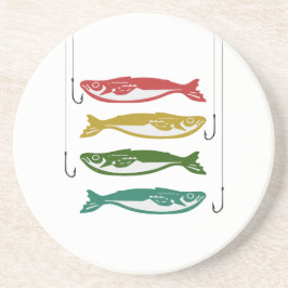 魚の針付きカラーリング コースター