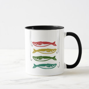 魚の針付きカラーリング マグカップ