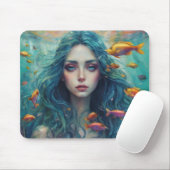 魚の鉢に入った生活 マウスパッド (マウス)