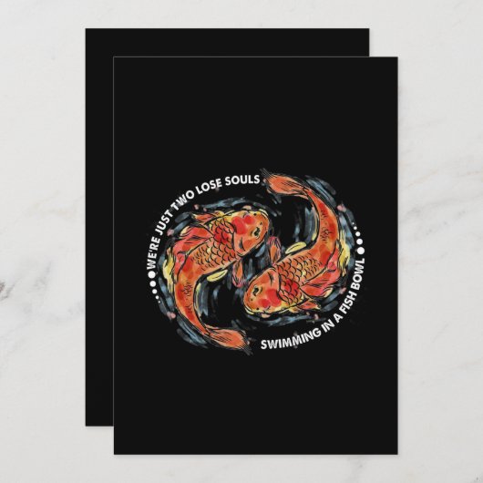 魚の鉢の中で泳いでいる魂を失う二人だ (正面/裏面)