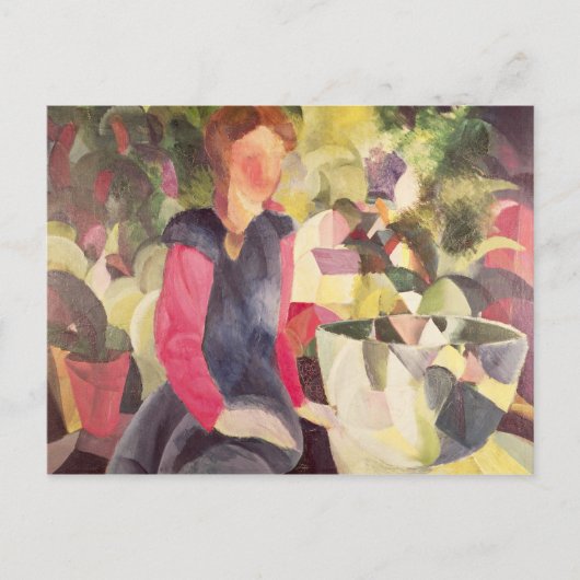 魚の鉢を持つ女の子, 20世紀 ポストカード (正面)