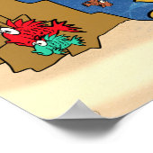 魚の間に入ったサメ ポスター (角)