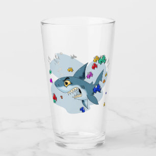 魚の間のサメ タンブラーグラス